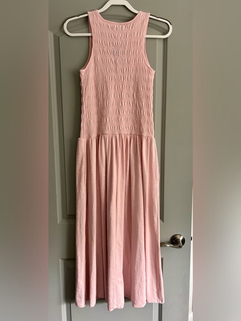 Universal Thread Pink Smocked Sleeveless Midi Dress NWT Size M - Picture 6 of 6